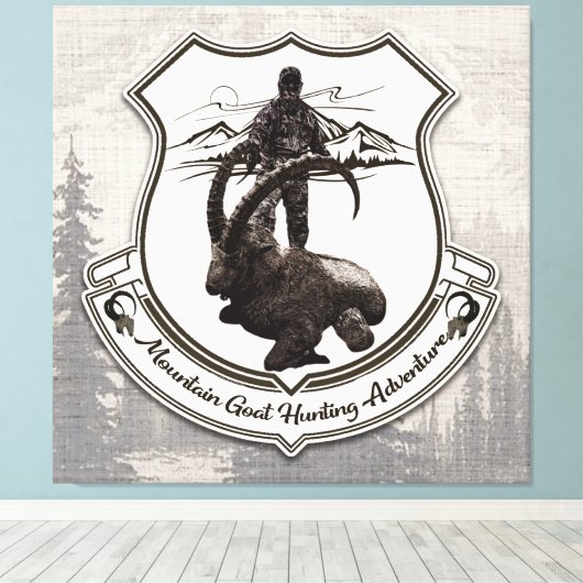 tapijtschelp poster voor de jacht op gebergte canvas afdruk (Insitu (Houten vloer))