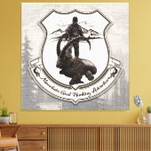 tapijtschelp poster voor de jacht op gebergte canvas afdruk (Insitu (Woonkamer))