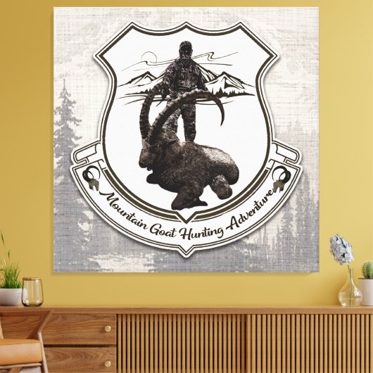 tapijtschelp poster voor de jacht op gebergte canvas afdruk (Insitu (Woonkamer))