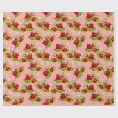  tapijtschelp roze aardbei cadeaupapier (Vlak)