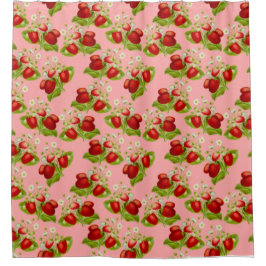  tapijtschelp roze aardbei douchegordijn