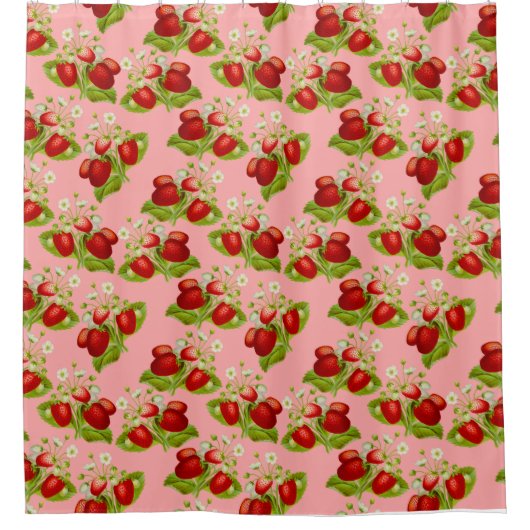  tapijtschelp roze aardbei douchegordijn (Voorkant)