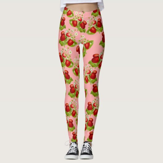  tapijtschelp roze aardbei leggings (Voorkant)