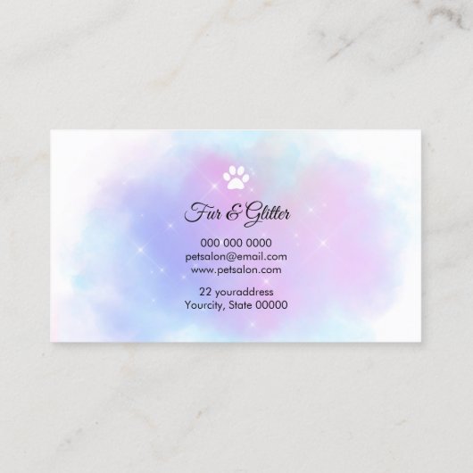 tapijtschelp visitekaartje (Achterkant)