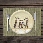  tapijtvlekken Paraprellas dansende sneeuw Papieren Bordje