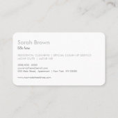 Tapijtwasser stofzuiger zilvergrijs visitekaartje (Achterkant)