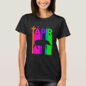 Tapir Animal Rainbow Bubble With Silhouette T-shirt (Voorkant)