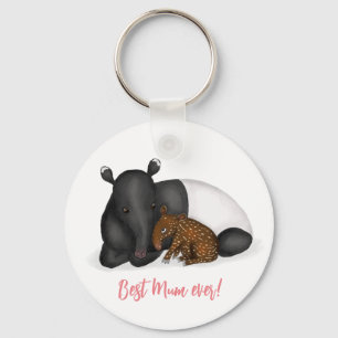 Tapir 'Best mum ever' sleutelhanger voor moeder en