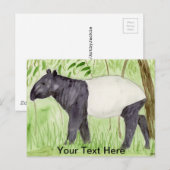 Tapir Briefkaart (Voorkant / Achterkant)