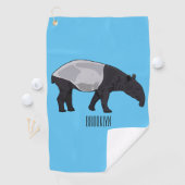 Tapir cartoon illustratie golfhanddoek (Insitu)