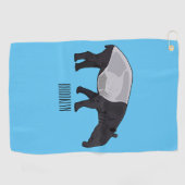 Tapir cartoon illustratie golfhanddoek (Horizontaal)