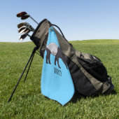 Tapir cartoon illustratie golfhanddoek (Groen)