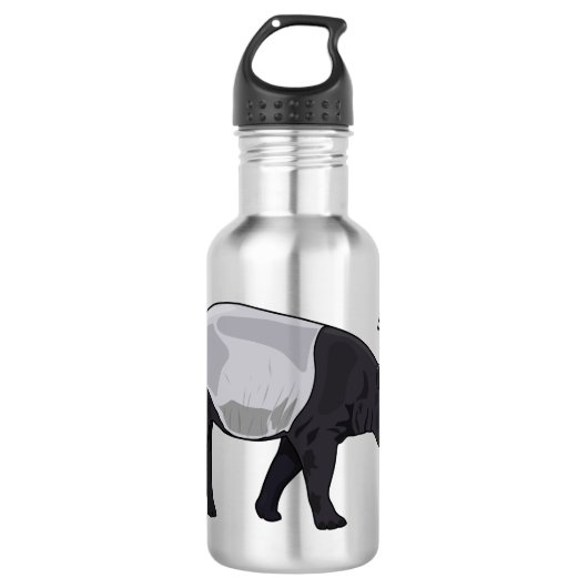 Tapir cartoon illustratie waterfles (Voorkant)