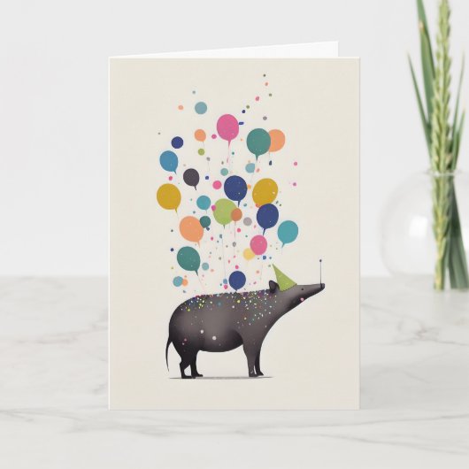 Tapir Celebration Wenskaart Kaart (Voorkant)