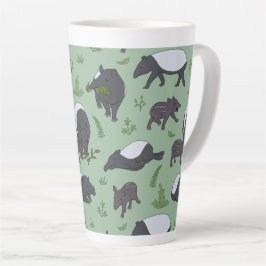Tapir Familiediner in het groen Latte Mok