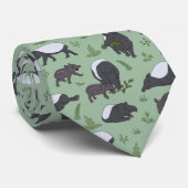 Tapir Familiediner in het groen Stropdas (Opgerold)