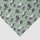 Tapir Familiediner in het groen Tissuepapier (Detail)