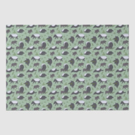 Tapir Familiediner in het groen Tissuepapier