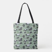 Tapir Familiediner in het groen Tote Bag (Achterkant)