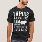 Tapir Horse Gift Malayan Baby Tapirus T-shirt (Voorkant)
