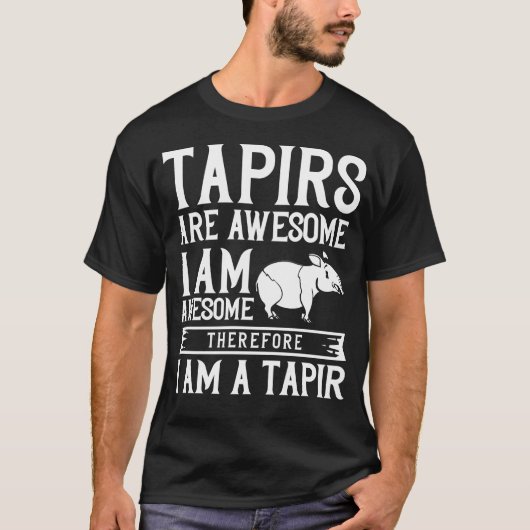 Tapir Horse Gift Malayan Baby Tapirus T-shirt (Voorkant)