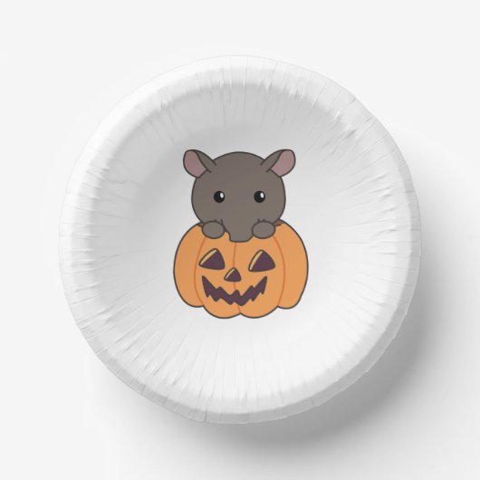 Tapir in Pumpkin Cute Tapire Happy Halloween Papieren Kommen (Voorkant)