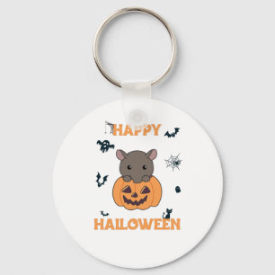 Tapir in Pumpkin Cute Tapire Happy Halloween Sleutelhanger