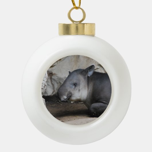 Tapir Keramische Bal Ornament (Voorkant)
