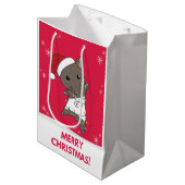 Tapir kersttapire winterdieren Gemiddeld Gift Medium Cadeauzakje (Voorkant Gekanteld)