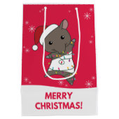 Tapir kersttapire winterdieren Gemiddeld Gift Medium Cadeauzakje (Achterkant)