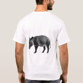 Tapir Love - Black & White Wildlife Art T-shirt (Achterkant)