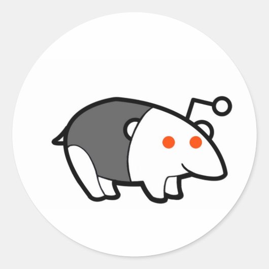 Tapir Ronde Sticker (Voorkant)