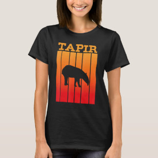 Tapir Shadow Silhouette op Sunset T-shirt