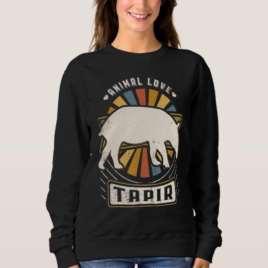 Tapir Vintage Klassiek Retro Dier Trui (Voorkant)