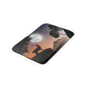 Tapis De Bain Cerf onder de oranje maan Badmat (Gekanteld)