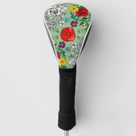 Tapis de fleurs au coquelicot golfheadcover
