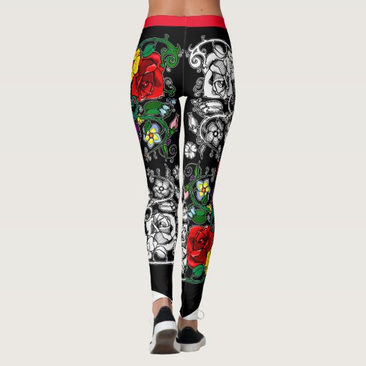 Tapis de fleurs au coquelicot leggings (Achterkant)