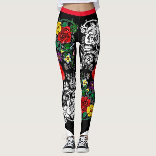Tapis de fleurs au coquelicot leggings (Voorkant)