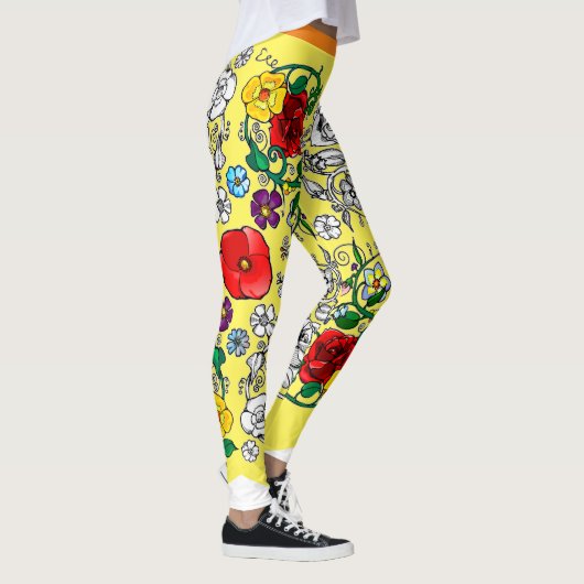 Tapis de fleurs au coquelicot leggings (Rechts)