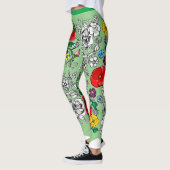 Tapis de fleurs au coquelicot leggings (Links)
