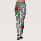 Tapis de fleurs au coquelicot leggings (Achterkant)