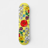 Tapis de fleurs au coquelicot persoonlijk skateboard (Voorkant)