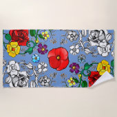 Tapis de fleurs au coquelicot strandlaken (Voorkant)