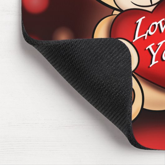 Tapis De Souris L'ourson houdt van je Muismat (Hoek)