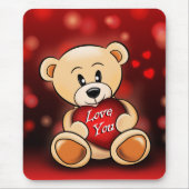 Tapis De Souris L'ourson houdt van je Muismat (Voorkant)