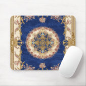 Tapis De Yoga Blauw en Gouden patroon Muismat (Met muis)