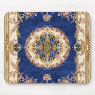 Tapis De Yoga Blauw en Gouden patroon Muismat