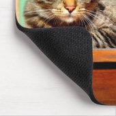 Tapis muizen kat op tuintafel muismat (Hoek)