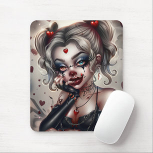 Tapis Sourie Vrouw met Clown Make-up 9 Muismat