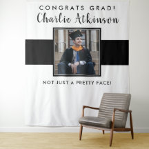 Tapisdoek met afstudeerfoto-achtergrondbanner